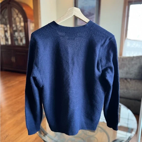 Ralph Lauren Dark Blue Lambswool Cardigan - Picture 3 of 3